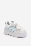 Stylish Women's Leather Sneakers with Platform Support