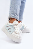 Stylish Women's Leather Sneakers with Platform Support