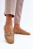 Elegant Eco Leather Moccasins with Charming Front Ornament