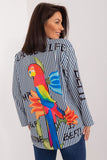 Colorful Long Sleeve Casual Women's Shirt with Print