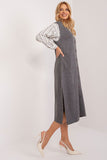 Elegant Sleeveless Midi Knit Dress with Heart Neckline