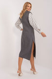 Elegant Sleeveless Midi Knit Dress with Heart Neckline