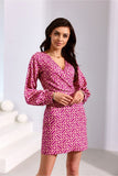 Elegant Mini Dress with Deep Neckline and Flared Hem