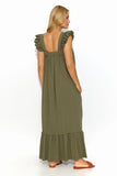 Summer Ruffle Maxi Dress with Pockets and Versatile Style