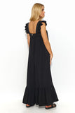 Chic Ruffled Maxi Dress with Pockets for Summer Bliss