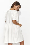 Charming Casual Mini Dress with Gold Bling Detail