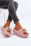 Chic Women's Foam Flip-Flops with Decorative Bow Detail