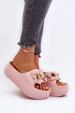 Chic Women's Foam Flip-Flops with Decorative Bow Detail