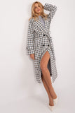 Elegant Check Pattern Transitional Coat for All Seasons