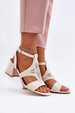 Stylish Eco-Suede Women's Sandals with Ankle Strap