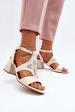 Stylish Eco-Suede Women's Sandals with Ankle Strap
