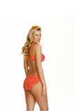 Vibrant Swim Bra with Soft Cups and Adjustable Straps