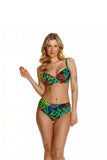 Exotic Leaves Print Parrot Bra for Larger Busts