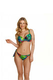 Floral Motif Bikini Bottoms with Tied Sides