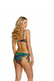 Floral Motif Bikini Bottoms with Tied Sides