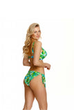 Tropical Knitted Bikini Bottoms with Side Ties