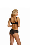 Elegant Black and Green Lace Pleated Classic Panties