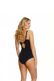 Floral Knitted One-Piece Swimsuit with Adjustable Straps