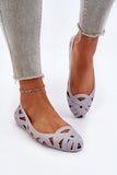 Stylish Rubber Ballerinas with Decorative Stripes for Summer