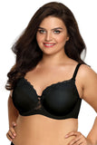 Elegant Full-Cup Bra with Delicate Embroidery and Comfort