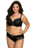 Elegant Full-Cup Bra with Delicate Embroidery and Comfort