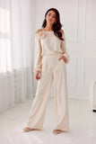 Elegant Satin Spanish Blouse with Decorative Rose Detail