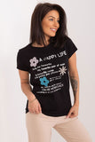 Embroidered Floral Casual Blouse with Decorative Lettering