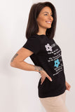 Embroidered Floral Casual Blouse with Decorative Lettering