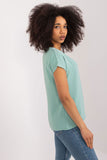 Elegant Casual Blouse with Heart Neckline and Short Sleeves