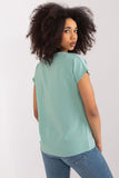 Elegant Casual Blouse with Heart Neckline and Short Sleeves