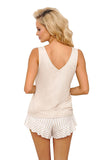 Joyful Striped T-Shirt and Frilled Shorts Set
