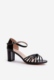 Elegant Stiletto Heeled Sandals with Leather Insole