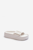 Stylish Women's Platform Flip-Flops with Buckle Strap