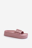 Stylish Women's Platform Flip-Flops with Buckle Strap