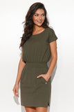 Lightweight Summer Dress with Short Sleeves and Elastic Waist