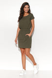 Lightweight Summer Dress with Short Sleeves and Elastic Waist