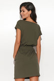 Lightweight Summer Dress with Short Sleeves and Elastic Waist