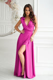 Elegant Bow-Tied Dress with Slit - Perfect for Special Events