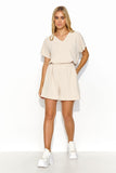 Timeless Women's Casual Set with Heart Neckline Blouse