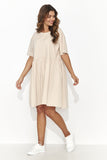 Charming Mini Dress with Elegant Gold Bling Detail