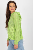 Lightweight Openwork Summer Sweater with Hood