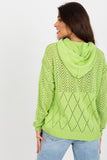 Lightweight Openwork Summer Sweater with Hood