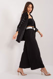 Elegant High-Waist Palazzo Pants with Pockets and Belt