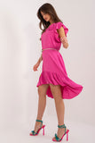 Elegant Flared Summer Dress with Ruffle Sleeves