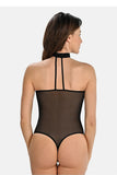 Seductive Strapless Choker Bodysuit for Confident Allure