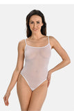 Elegant White Mesh Bodysuit for Chic Comfort