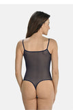Elegant Blue Mesh Women's Bodysuit for Sensual Appeal