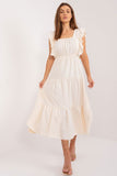 Sleeveless Loose Cut Summer Dress with Square Neckline
