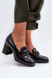 Elegant Women's Eco Leather Half Shoes with Decorative Strap