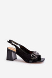 Elegant Eco-Suede Post Sandals with Natural Leather Insole